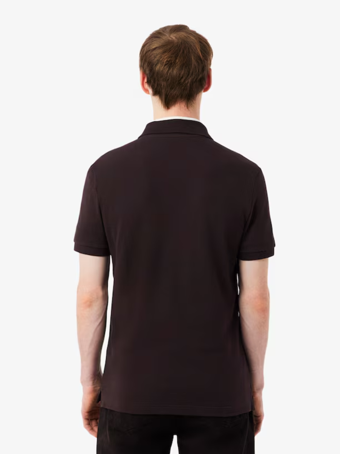 LACOSTE Slim Fit L.12.12 Original Polo Shirt Brown - MAISONDEFASHION.COM