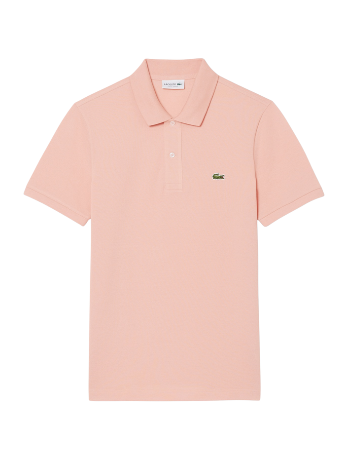 LACOSTE Slim Fit L.12.12 Original Polo Shirt Coral Pink - MAISONDEFASHION.COM