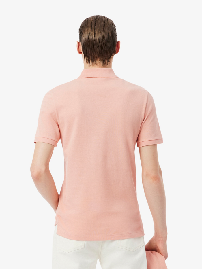 LACOSTE Slim Fit L.12.12 Original Polo Shirt Coral Pink - MAISONDEFASHION.COM