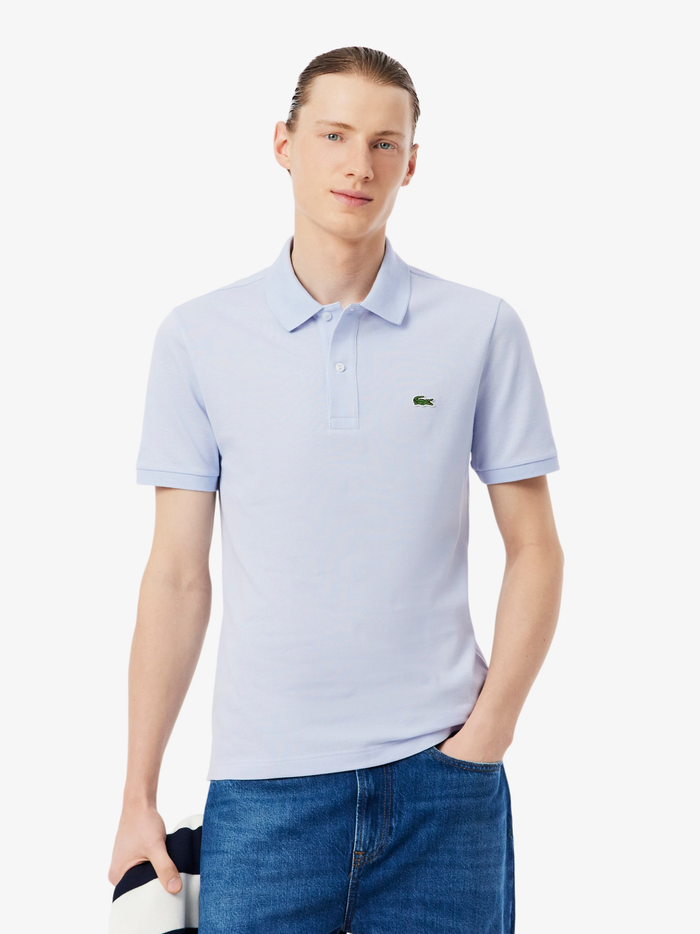 LACOSTE Slim Fit L.12.12 Original Polo Shirt Light Blue - MAISONDEFASHION.COM