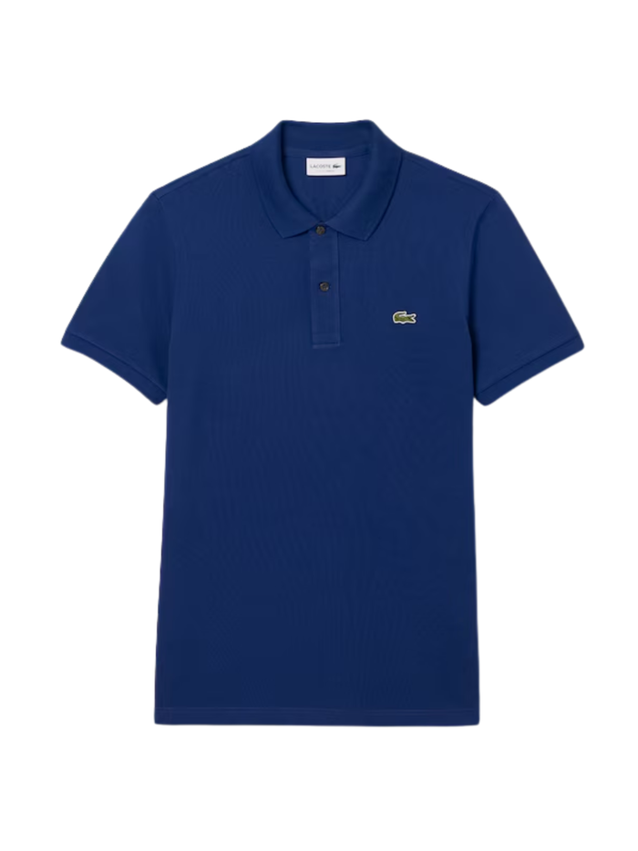 LACOSTE Slim Fit L.12.12 Original Polo Shirt Navy Blue - MAISONDEFASHION.COM