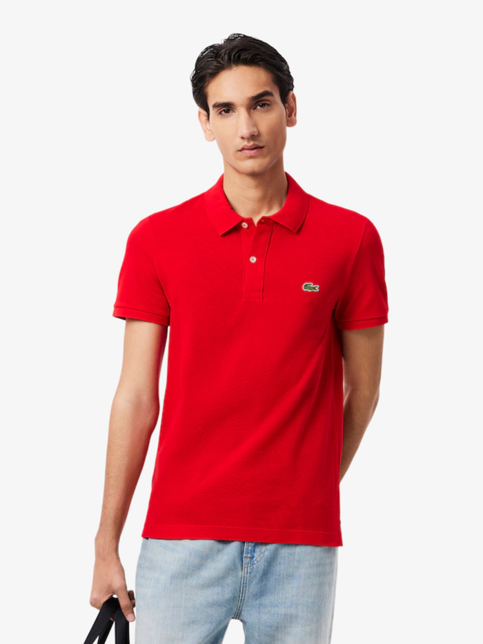 LACOSTE Slim Fit L.12.12 Original Polo Shirt Rouge Red - MAISONDEFASHION.COM