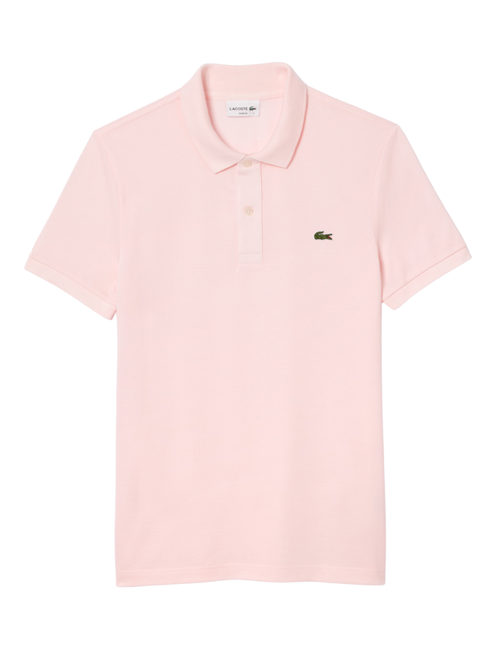 LACOSTE Slim Fit L.12.12 Piqué Polo Shirt Light Pink - MAISONDEFASHION.COM