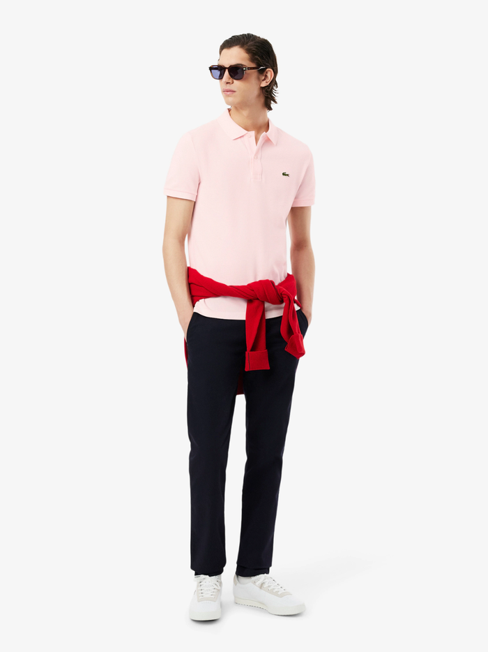 LACOSTE Slim Fit L.12.12 Piqué Polo Shirt Light Pink - MAISONDEFASHION.COM