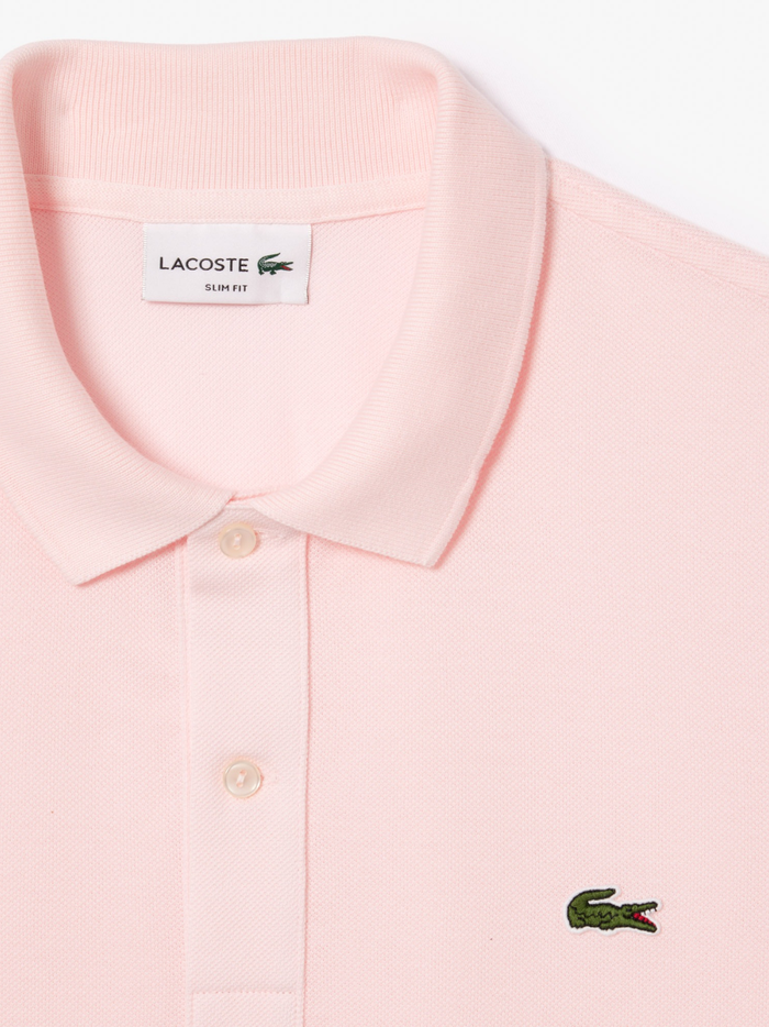 LACOSTE Slim Fit L.12.12 Piqué Polo Shirt Light Pink - MAISONDEFASHION.COM