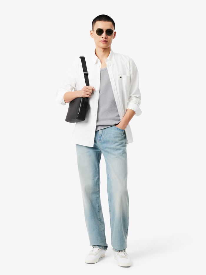 LACOSTE Slim Fit Ribbed Cotton Tank Top Light Heathered Grey - MAISONDEFASHION.COM