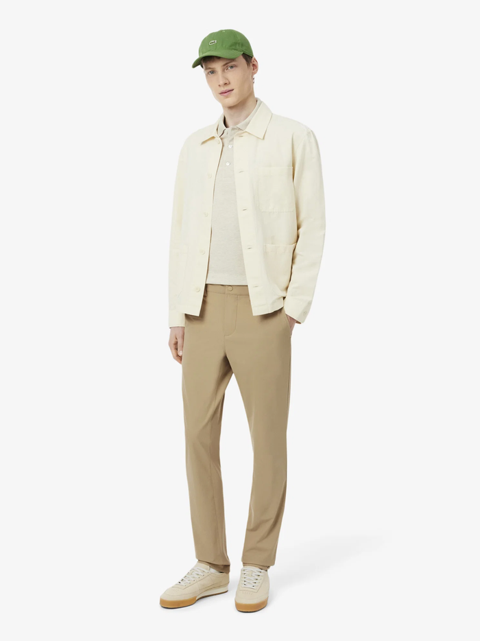 LACOSTE Slim Fit Stretch Commuter Pants Beige