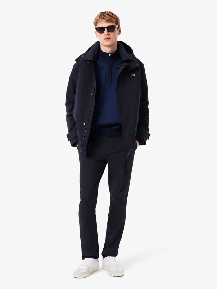 LACOSTE Slim Fit Stretch Commuter Pants Navy - MAISONDEFASHION.COM