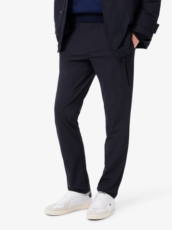 LACOSTE Slim Fit Stretch Commuter Pants Navy - MAISONDEFASHION.COM