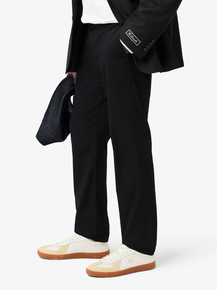 LACOSTE Slim Fit Stretch Cotton Chino Pants Black - MAISONDEFASHION.COM