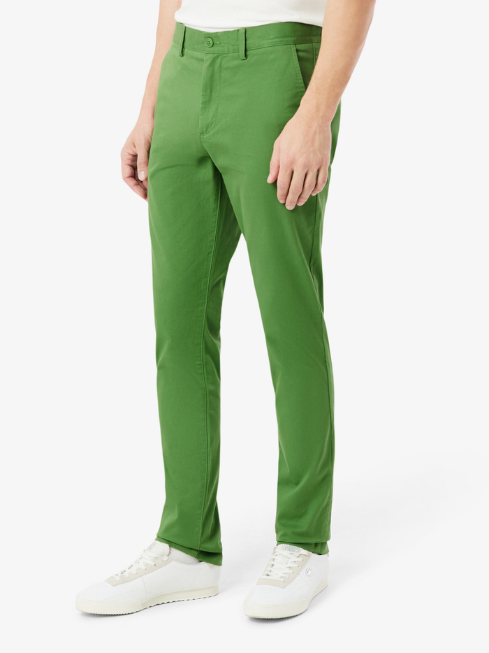 LACOSTE Slim Fit Stretch Twill Chino Pants Lime Green - MAISONDEFASHION.COM
