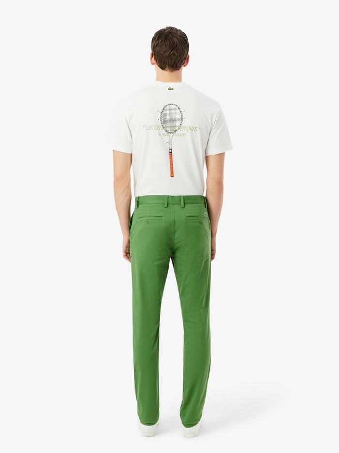LACOSTE Slim Fit Stretch Twill Chino Pants Lime Green - MAISONDEFASHION.COM