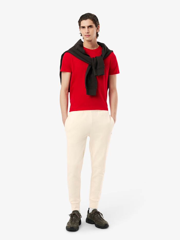 LACOSTE Slim Fit Sweatpants Ecru White - MAISONDEFASHION.COM