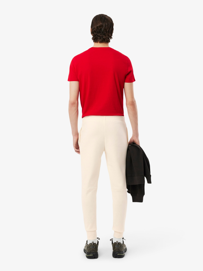 LACOSTE Slim Fit Sweatpants Ecru White - MAISONDEFASHION.COM