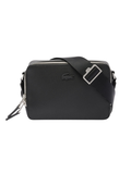 LACOSTE Small Chantaco Leather Reporter Bag Black - MAISONDEFASHION.COM