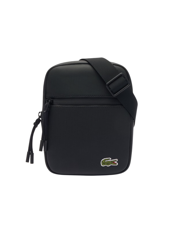 LACOSTE Small LCST Slimline Satchel Black - MAISONDEFASHION.COM