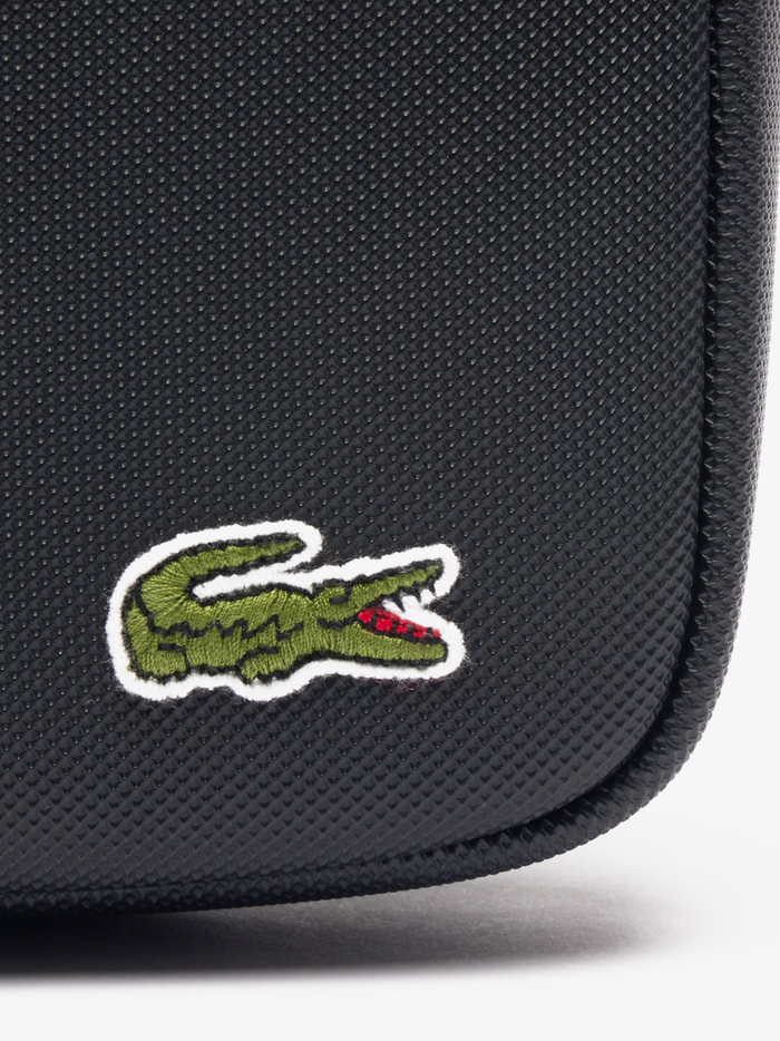 LACOSTE Small LCST Slimline Satchel Black - MAISONDEFASHION.COM