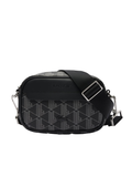 LACOSTE Small The Blend Satchel Monogram Black/Grey - MAISONDEFASHION.COM
