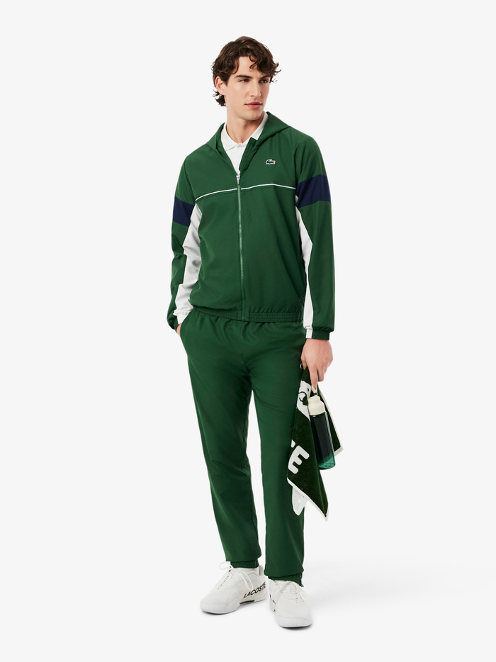 LACOSTE Sport Colour-Block Track Jacket Pine Green - MAISONDEFASHION.COM