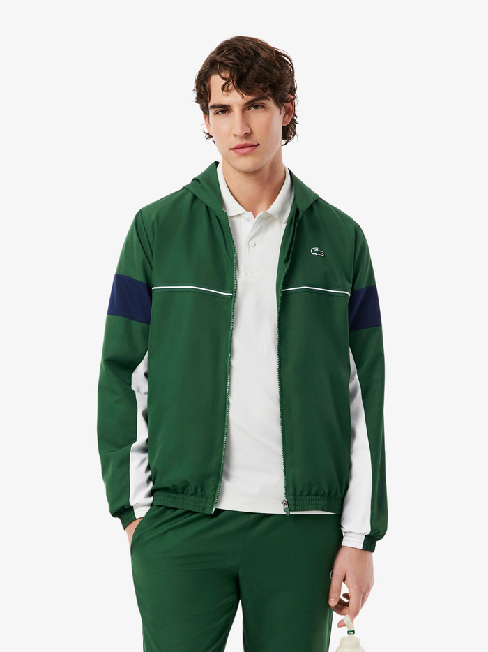 LACOSTE Sport Colour-Block Track Jacket Pine Green - MAISONDEFASHION.COM
