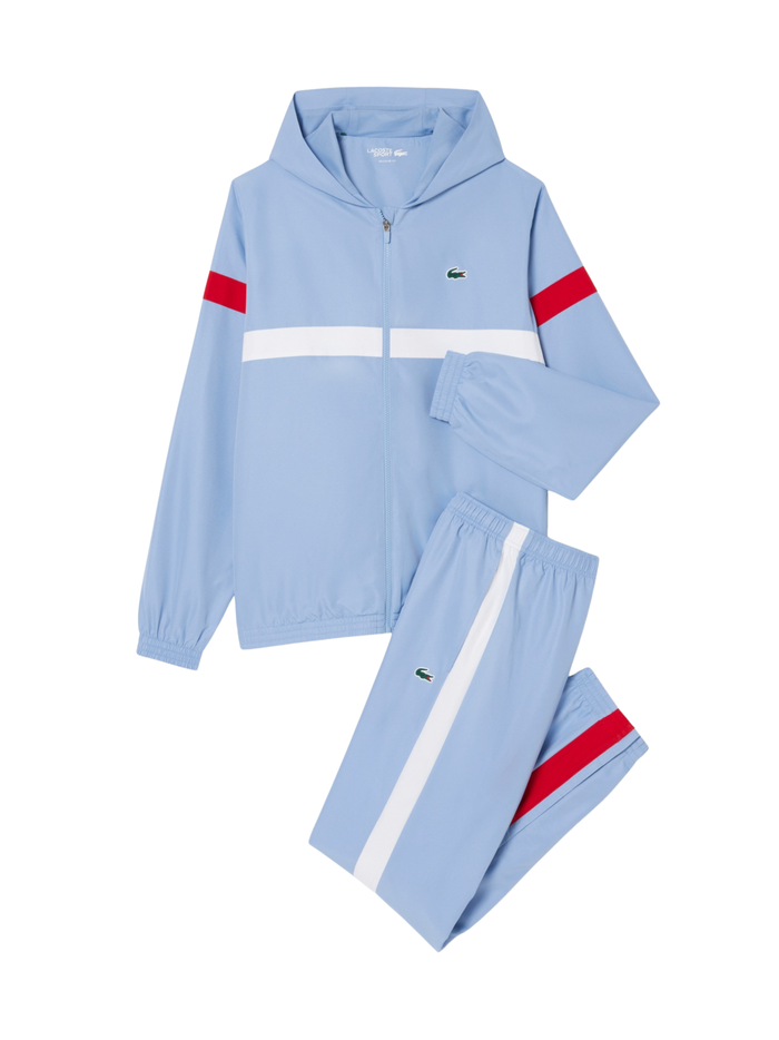 LACOSTE Sport Colour-Block Tracksuit Light Blue - MAISONDEFASHION.COM