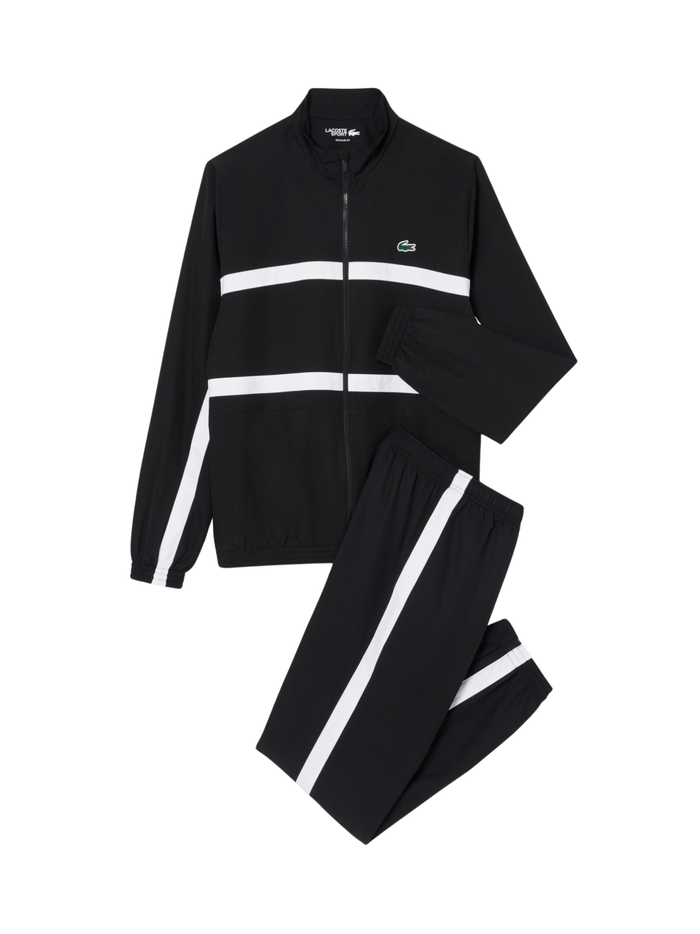 LACOSTE Sport Printed Tracksuit Black - MAISONDEFASHION.COM