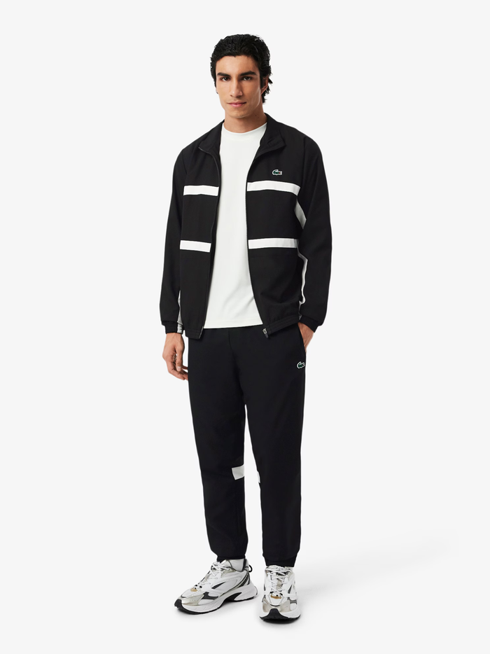 LACOSTE Sport Printed Tracksuit Black - MAISONDEFASHION.COM
