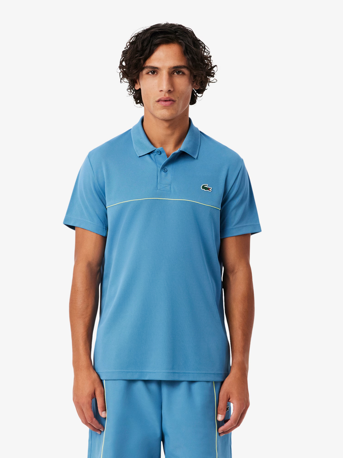 LACOSTE Sport Ultra Dry Trim Accent Polo Shirt Sky Blue - MAISONDEFASHION.COM