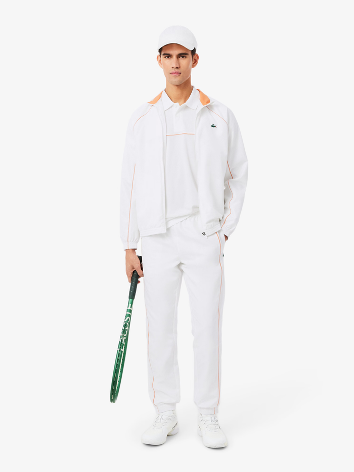 LACOSTE Sport Ultra Dry Trim Accent Polo Shirt White - MAISONDEFASHION.COM