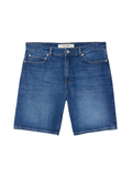 LACOSTE Straight Fit Denim Bermuda Shorts Blue - MAISONDEFASHION.COM