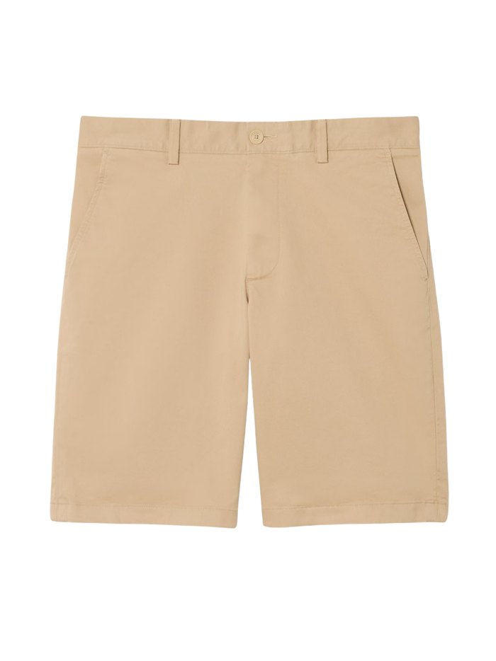 LACOSTE Stretch Twill Chino Shorts Beige
