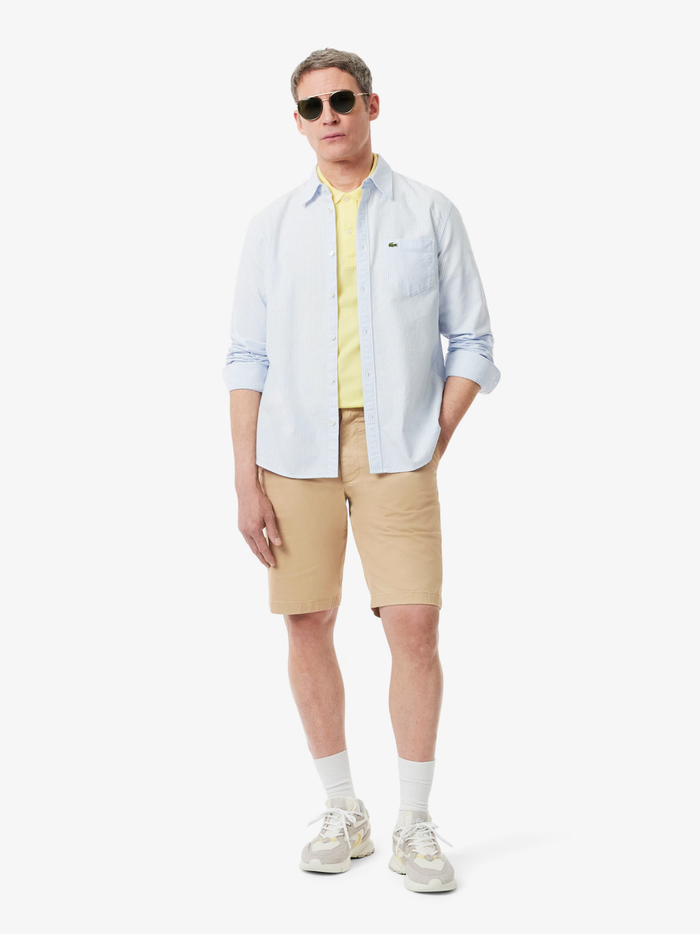 LACOSTE Stretch Twill Chino Shorts Beige