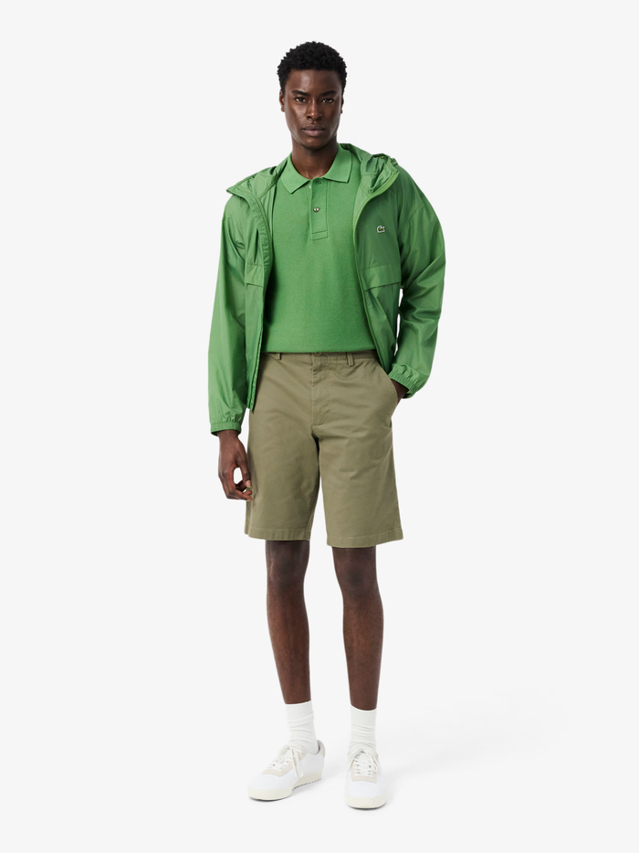 LACOSTE Stretch Twill Chino Shorts Khaki Green