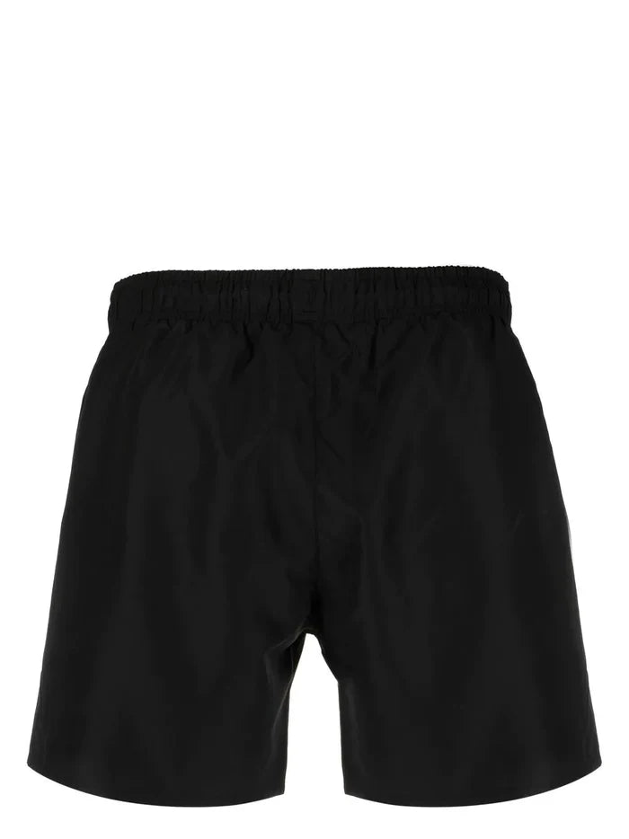 LACOSTE Swim Shorts Black/Green - MAISONDEFASHION.COM