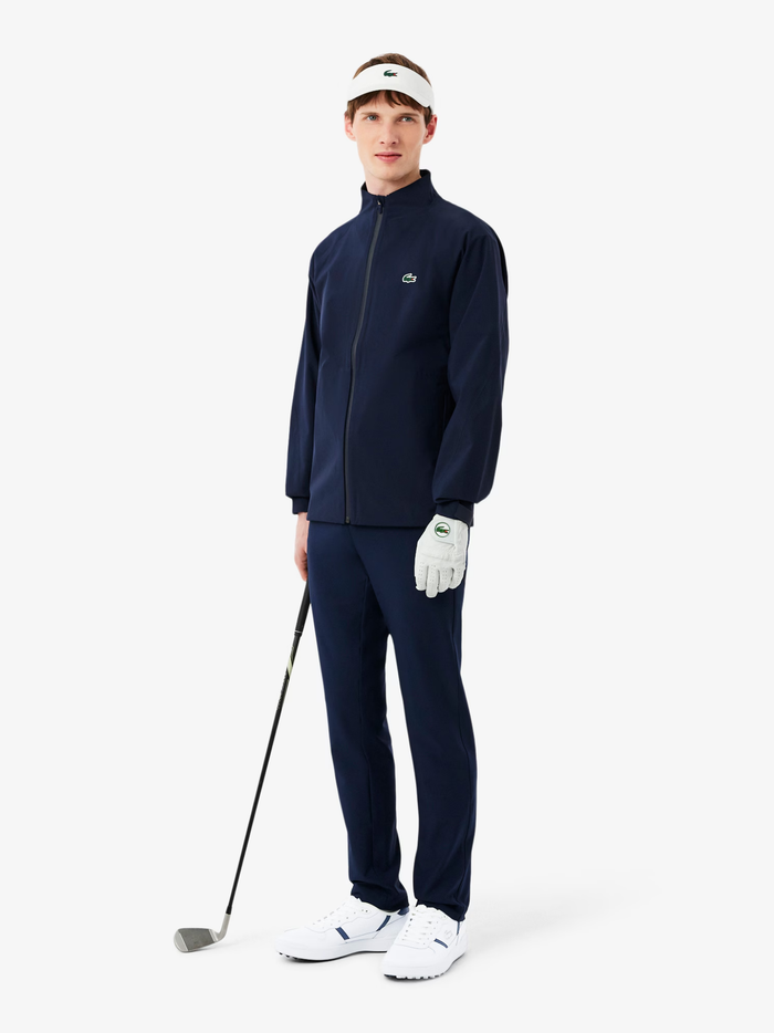 LACOSTE T-Clip Golf Leather Golf Shoes White/Navy - MAISONDEFASHION.COM