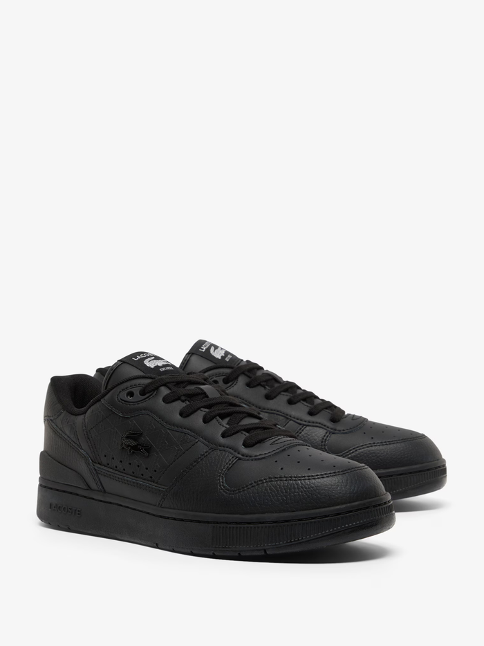 LACOSTE T-Clip Set Leather Sneakers Black - MAISONDEFASHION.COM