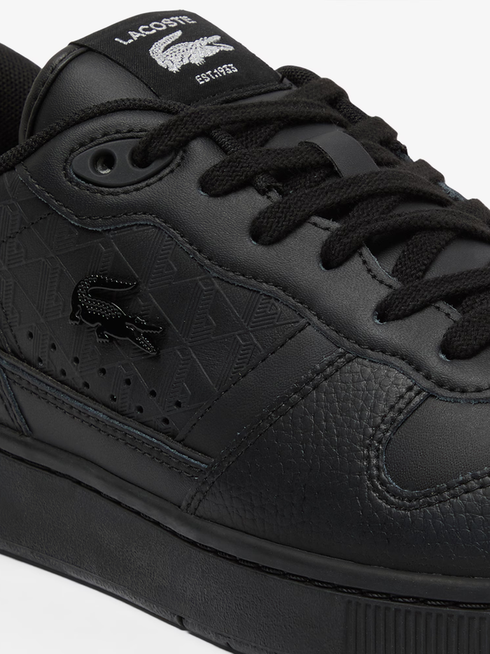 LACOSTE T-Clip Set Leather Sneakers Black - MAISONDEFASHION.COM