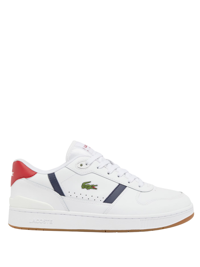 LACOSTE T-Clip Set Leather Sneakers White - MAISONDEFASHION.COM