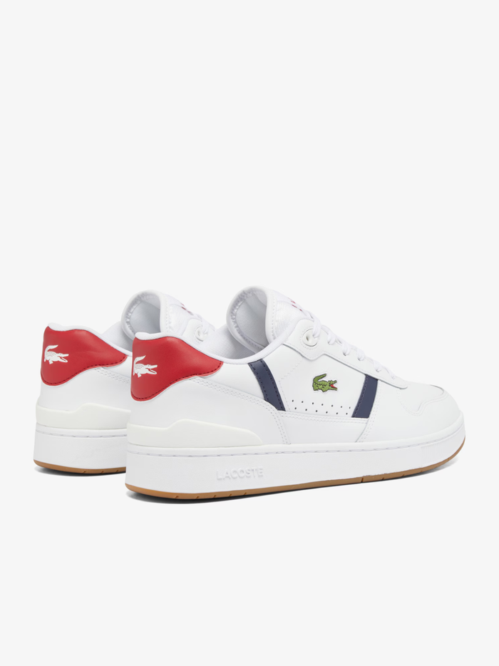 LACOSTE T-Clip Set Leather Sneakers White - MAISONDEFASHION.COM