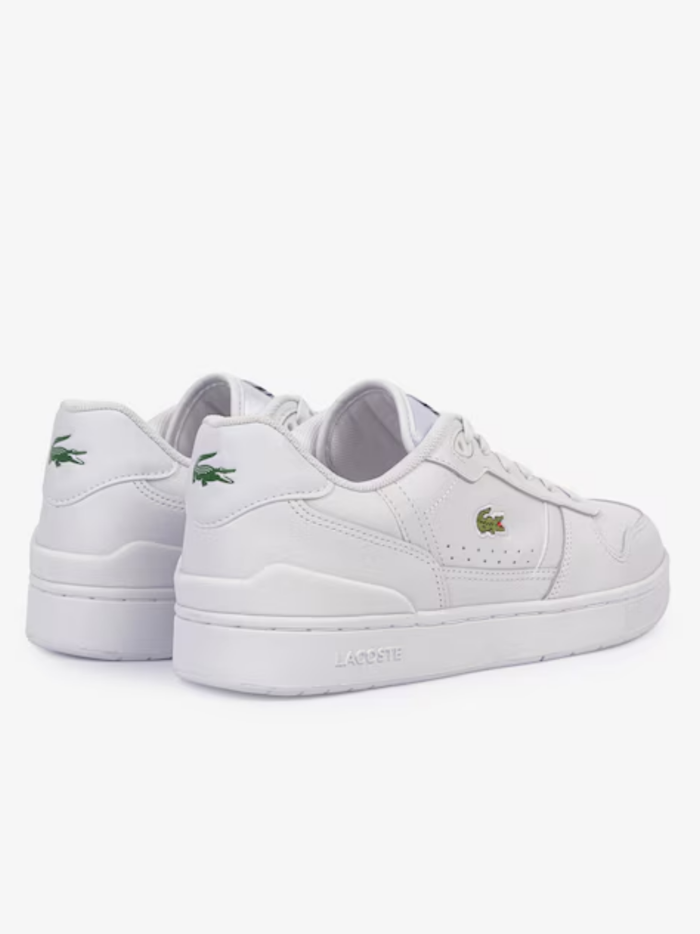 LACOSTE T-Clip Set Leather Sneakers White - MAISONDEFASHION.COM