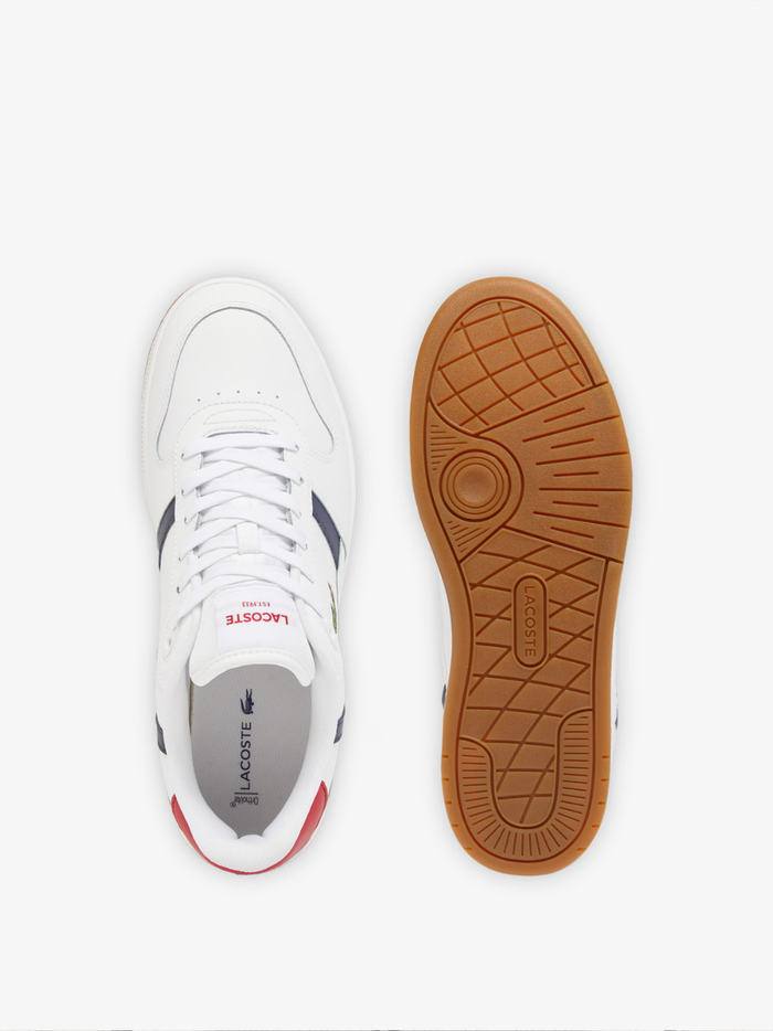 LACOSTE T-Clip Set Leather Sneakers White - MAISONDEFASHION.COM