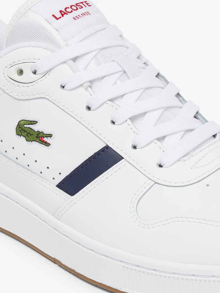 LACOSTE T-Clip Set Leather Sneakers White - MAISONDEFASHION.COM