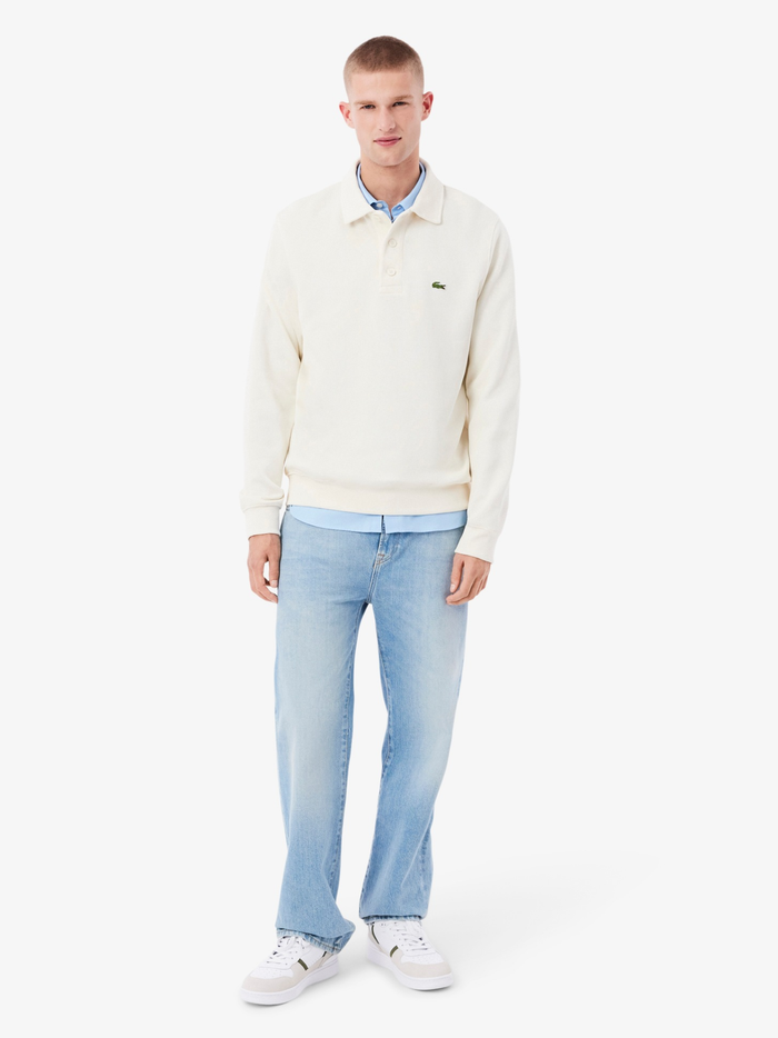 LACOSTE T-Clip Set Leather Sneakers White/Khaki - MAISONDEFASHION.COM