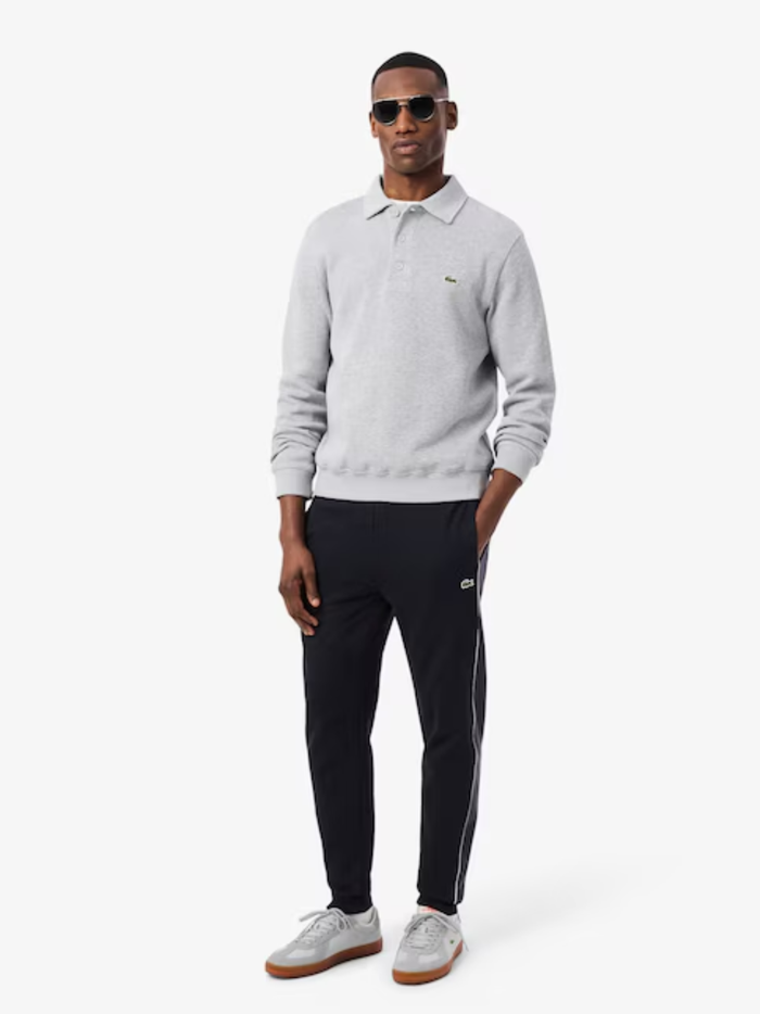 LACOSTE Tapered Leg Sweatpants Black - MAISONDEFASHION.COM