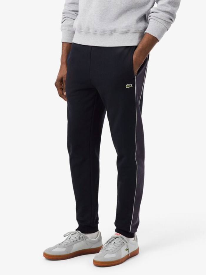 LACOSTE Tapered Leg Sweatpants Black - MAISONDEFASHION.COM