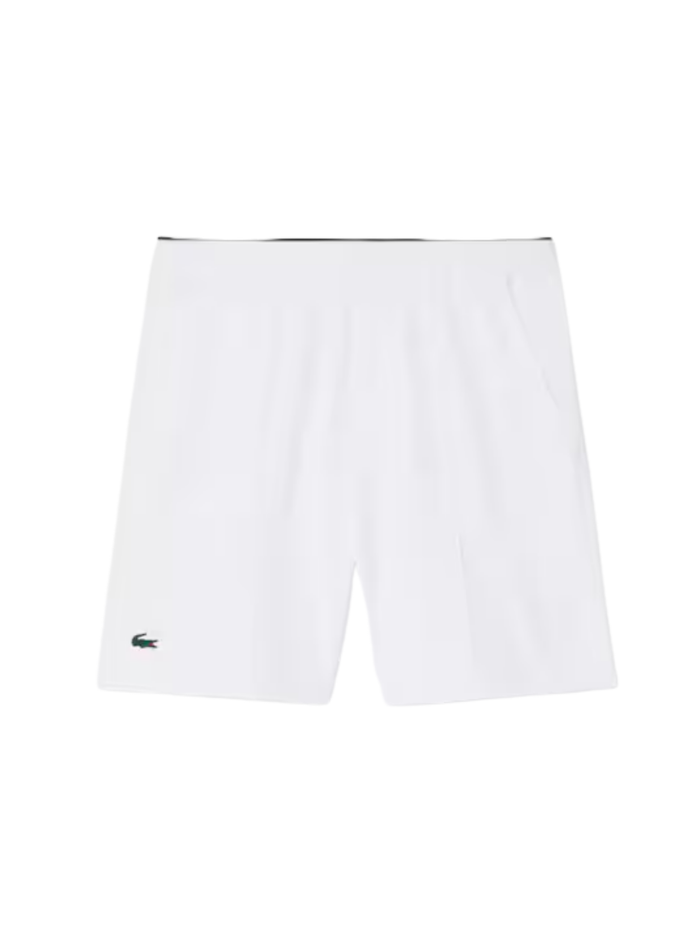 LACOSTE Tennis Heritage Ultra Dry Stretch Shorts White - MAISONDEFASHION.COM