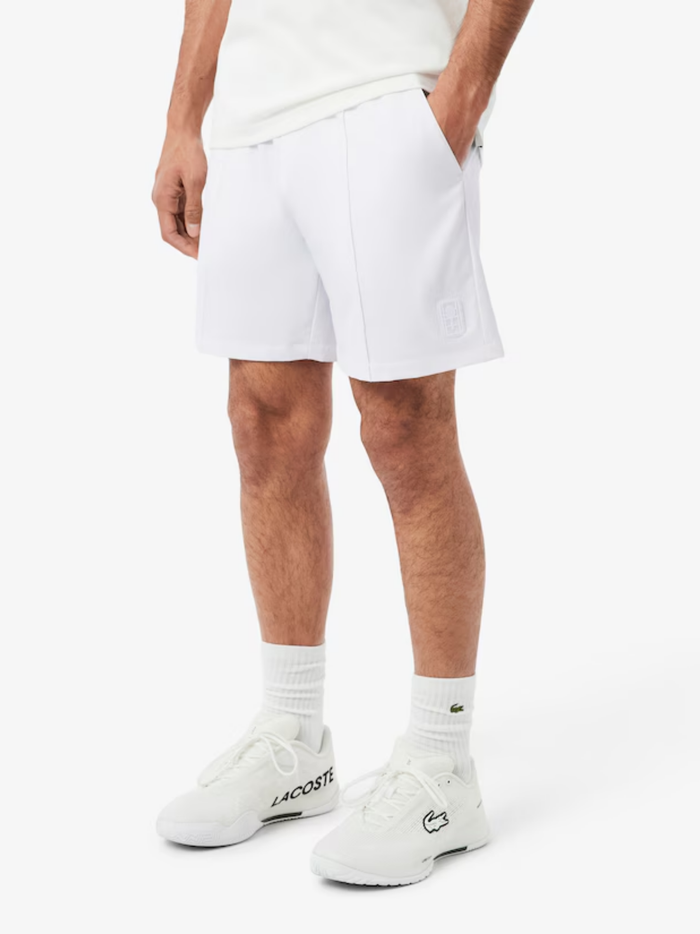 LACOSTE Tennis Heritage Ultra Dry Stretch Shorts White - MAISONDEFASHION.COM