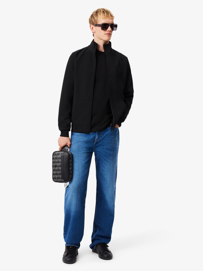 LACOSTE The Blend Belt Bag Monogram Black/Grey - MAISONDEFASHION.COM