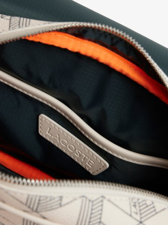 LACOSTE The Blend Clip Flap Satchel Mono Flour Navy - MAISONDEFASHION.COM