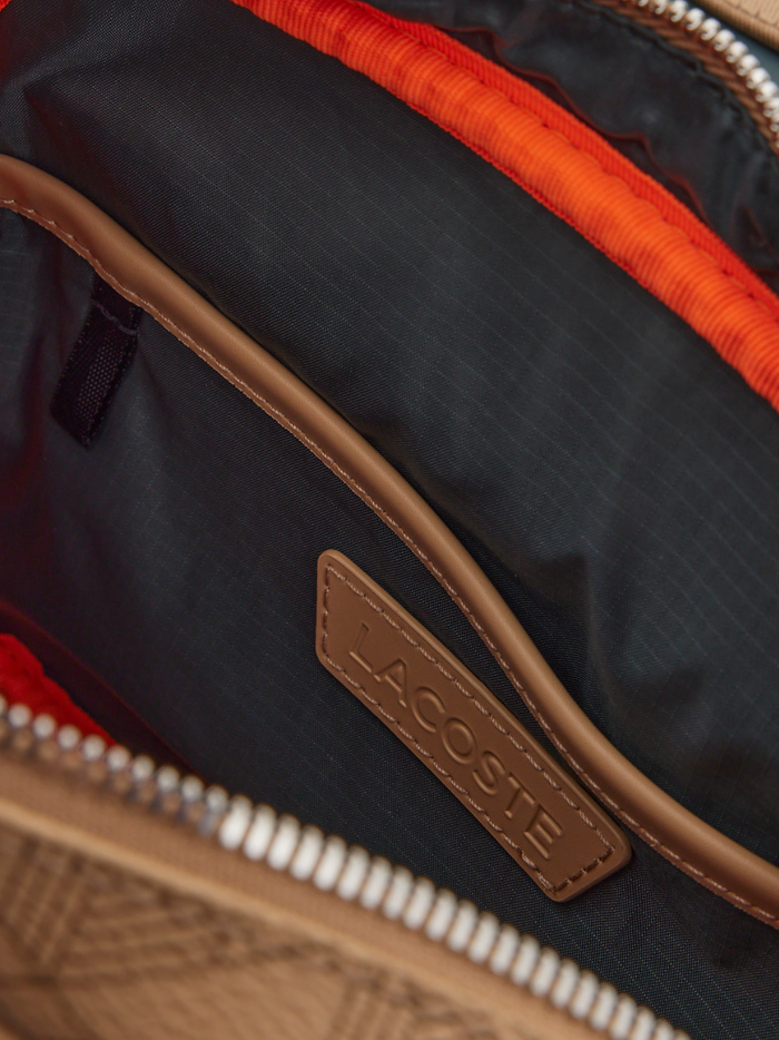 LACOSTE The Blend Clip Flap Satchel Tan - MAISONDEFASHION.COM